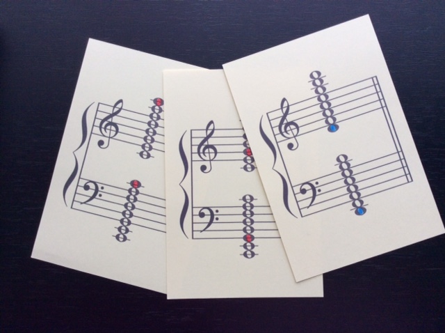 音符を覚えるために 線の音符と間の音符のおだんごカード にいおかピアノ教室
